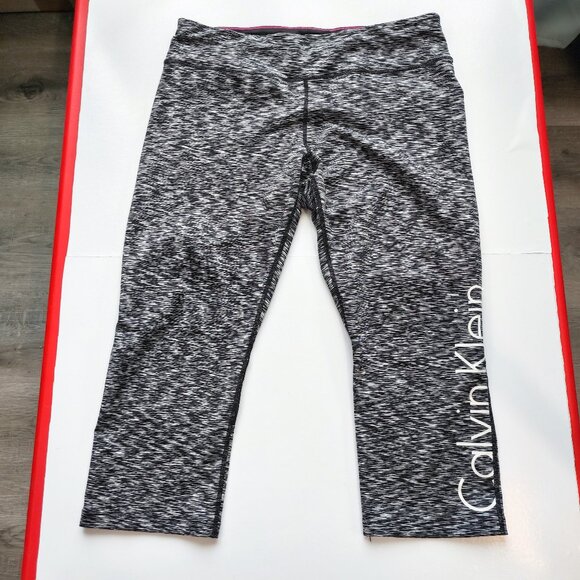 Calvin Klein performance activewear leggings grey with graphic women's size XL - Picture 1 of 11